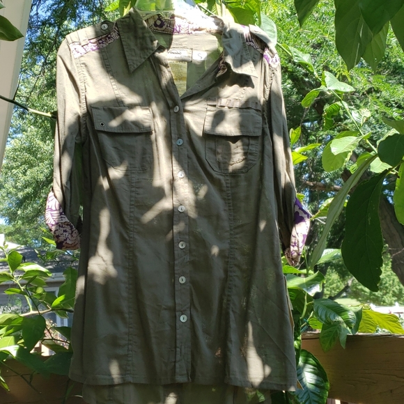 Da-Nang Tops - Da-Nang S Button Khaki Shirt